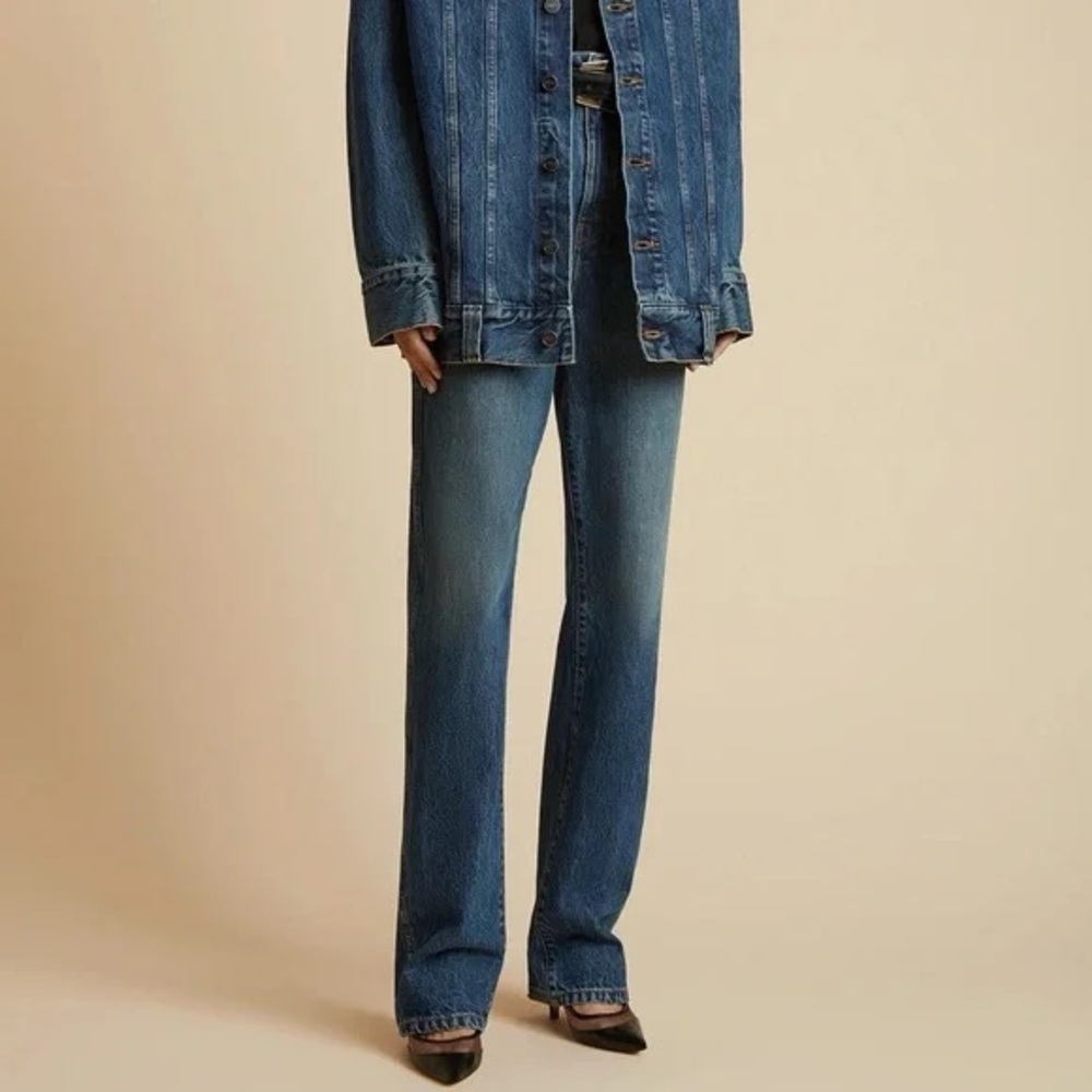 KHAITE Indigo Straight Leg Jeans